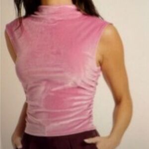 A NEW DAY ~ Womens Ruched Tank Top - Mauve ~ all sizes Mock turtleneck